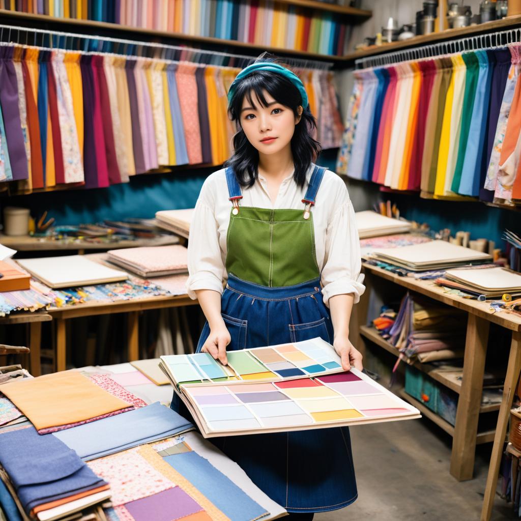 Vibrant Costume Designer in Workshop