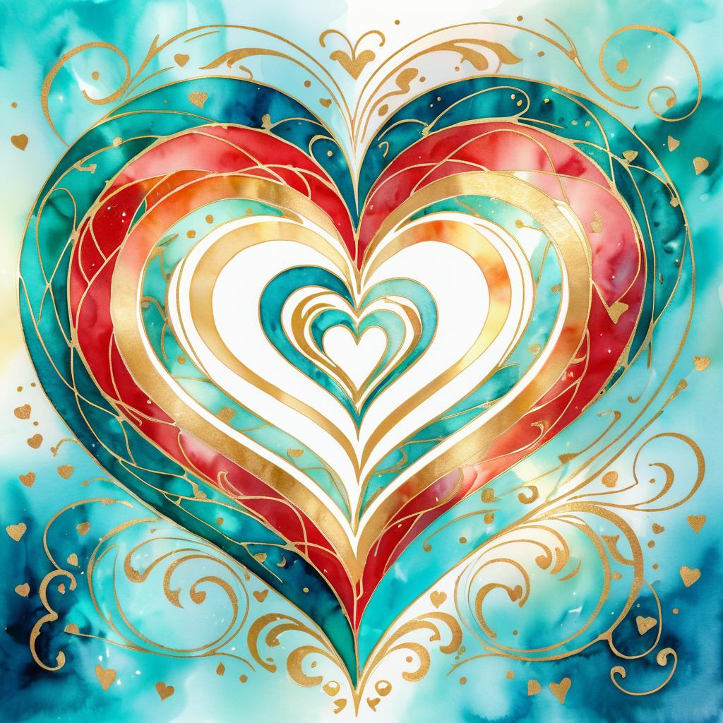 Vibrant Abstract Hearts for Valentine's Day