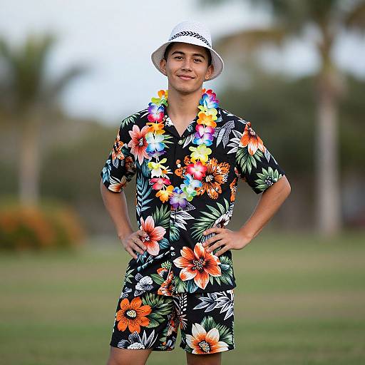 Hawaiian Themed Halloween Boy Solo