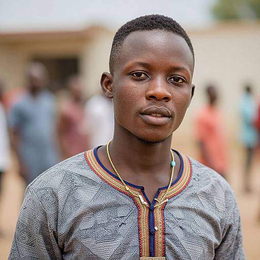 Young African Man in Traditional Clothing