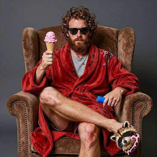 Chill Vibes: Bearded Man Portrait