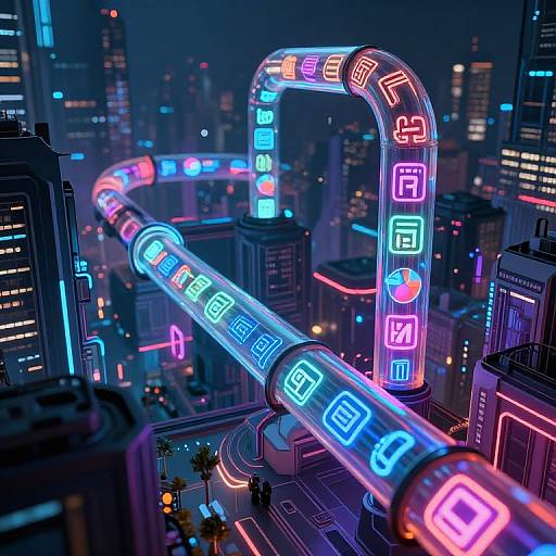 Futuristic PNGtube Cyberpunk Transmission