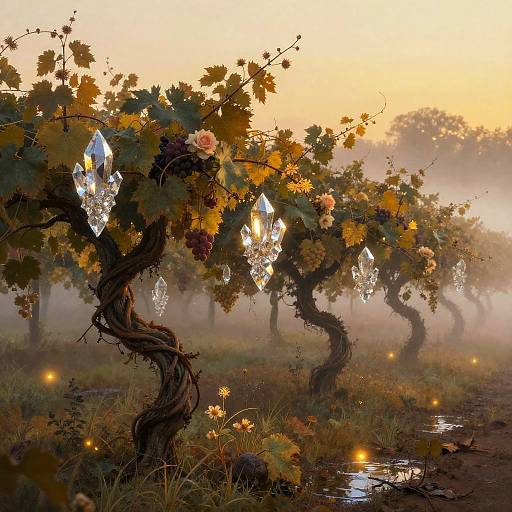 Mystical Twilight Vineyard Fantasy