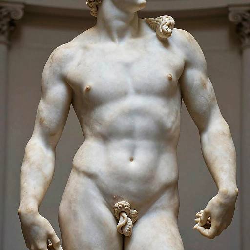 Classical Marble Muscle Sculpture