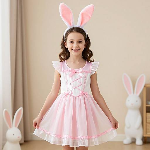 Easter Drama Girl in Bunny Costume