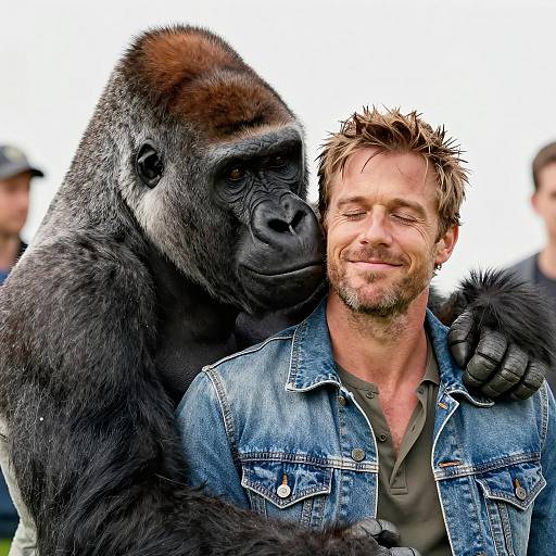 Heartwarming Bond Between Man and Gorilla