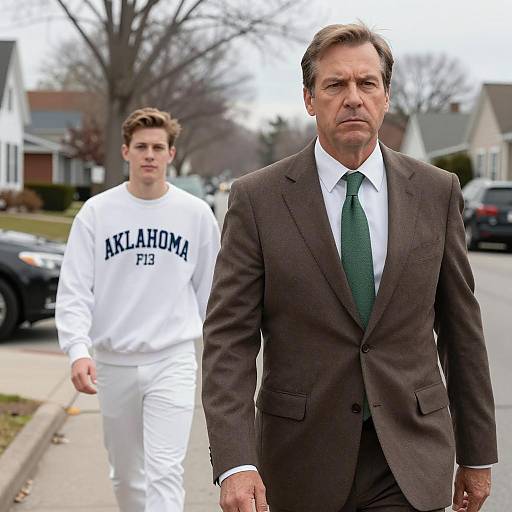 Suburban Street Encounter Photograph