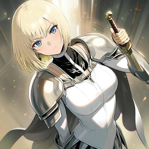Illustration of Clare (claymore), claymore (series) in the style of Ookuma nekosuke
