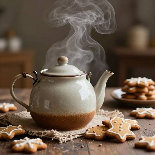 Rustic Teapot and Gingerbread Comfort
