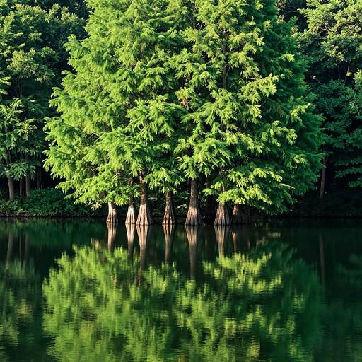 Spiral Trees Reflecting Serenity