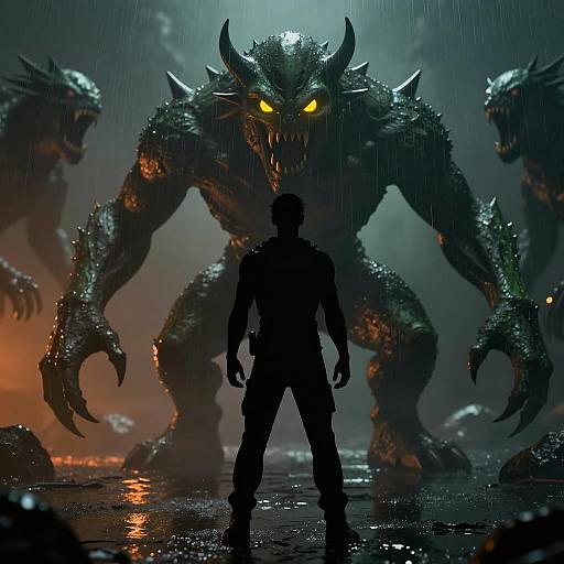 Confrontation with a Menacing Creature