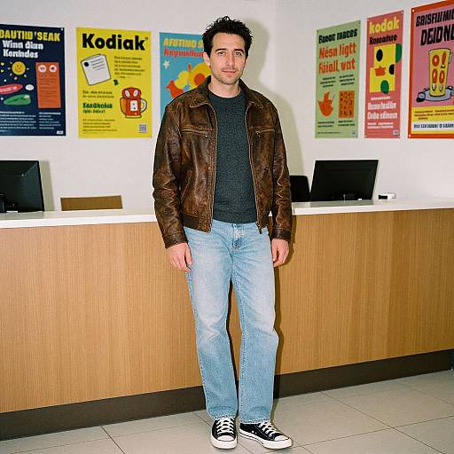 Stylish Man in Bright Reception Area