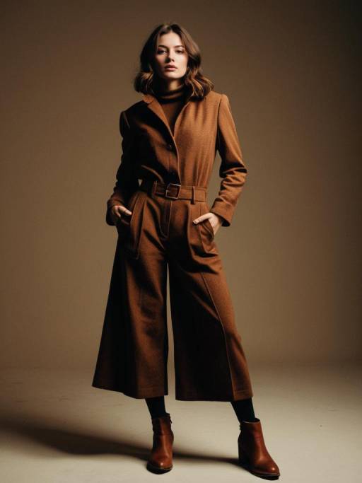 Woman in Brown Outfit Full Body Editorial
