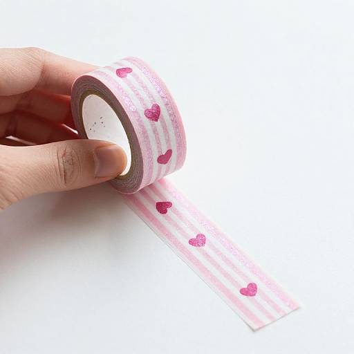 Princess Pink Heart Dot Washi Tape