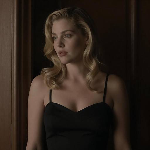 Moody Portrait of a Serious Blonde Woman