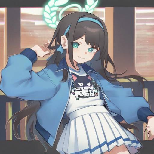 Illustration of Airi (band) (blue archive), blue archive in the style of Vento