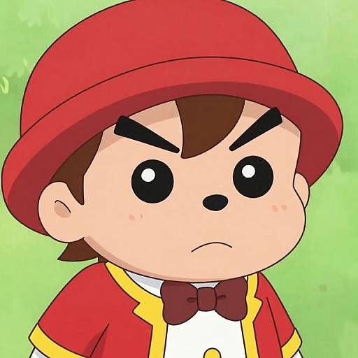 Cartoon Character in Red and Yellow Outfit