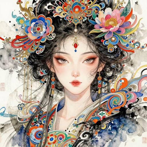 Intricate Colorful Watercolor Masterpiece