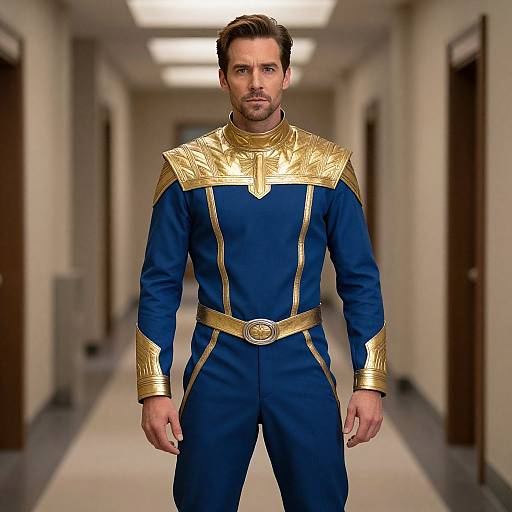 Man in Homelander Costume