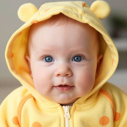 Adorable Baby in Colorful Hoodie