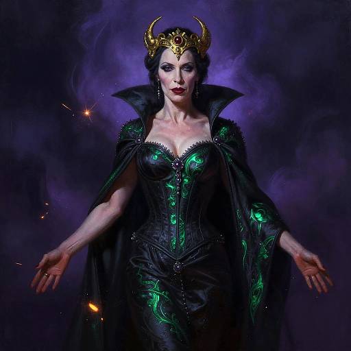 Regal Middle-Aged Vampire Queen Art