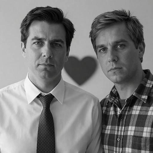 Serious Portrait of Two Men in B&W