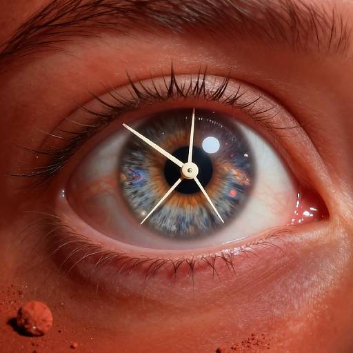 Surreal Cosmic Time Eye Close-Up