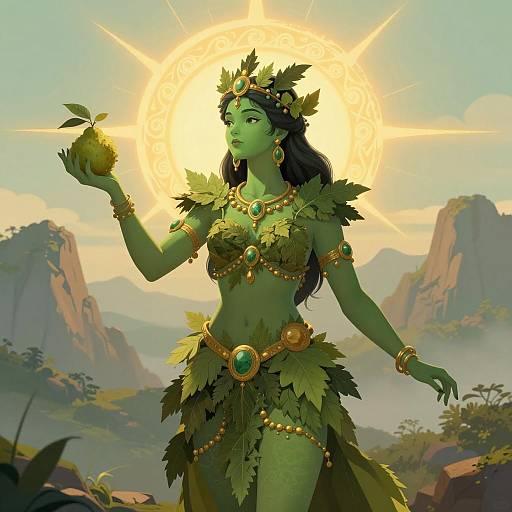 Radiant Nature Deity Illustration