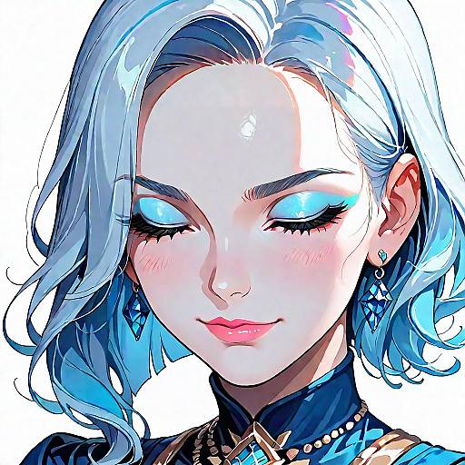 Baroque Jewelry Anime Portrait