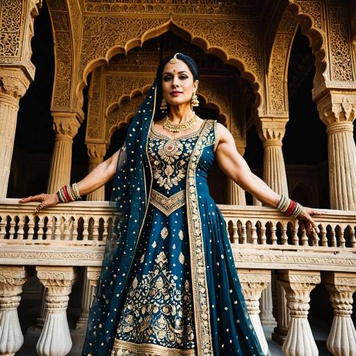Muscular Pakistani Drag Queen in Mughal Royal Attire