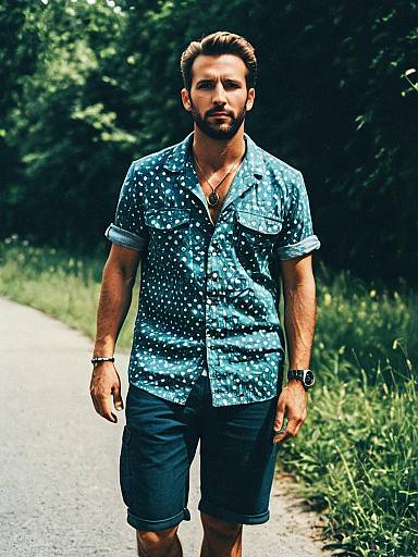 Photorealistic Summer Casual Men's Portrait