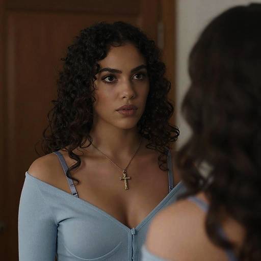 Intense Gaze Between Two Women