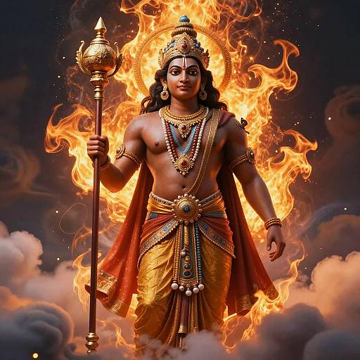 Mythical Sankara with Sacred Staff