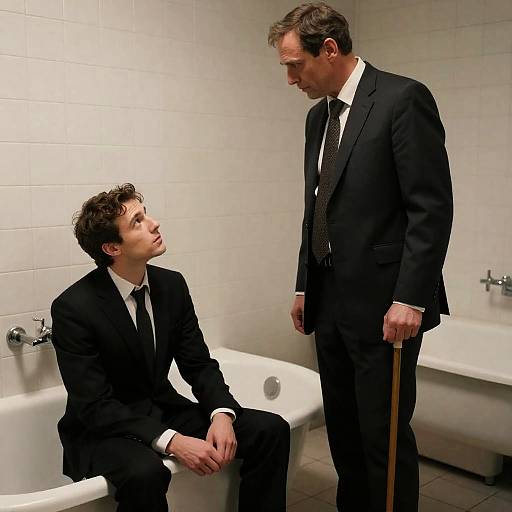 Intense Encounter in a Bathroom Scene