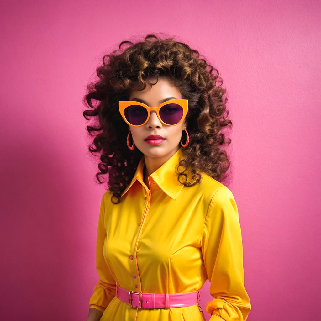 Vibrant 1970s Fashion Retro Aesthetic