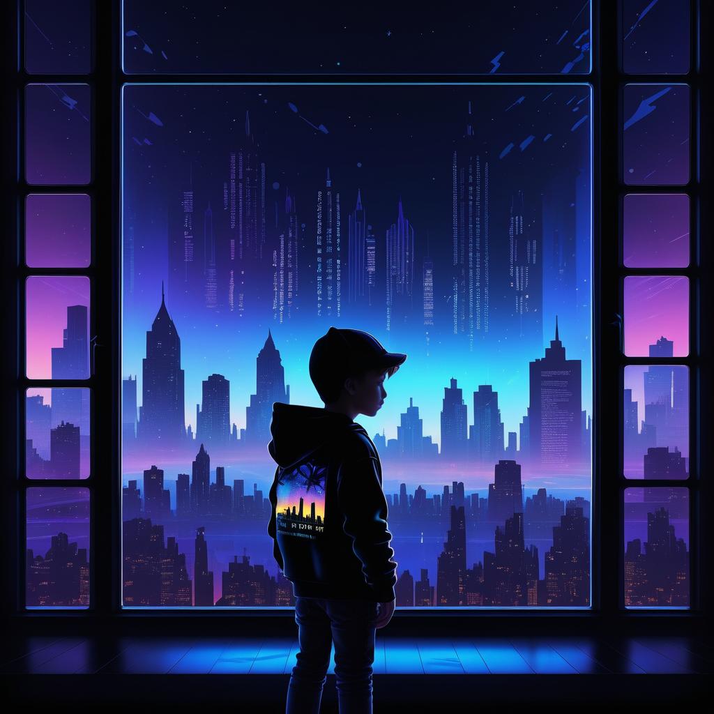 Dreaming Big: Neon City Silhouette