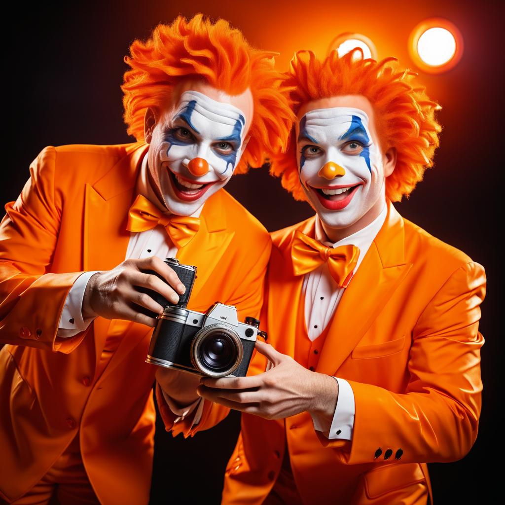 Vibrant Orange Circus Misfits Photo Series