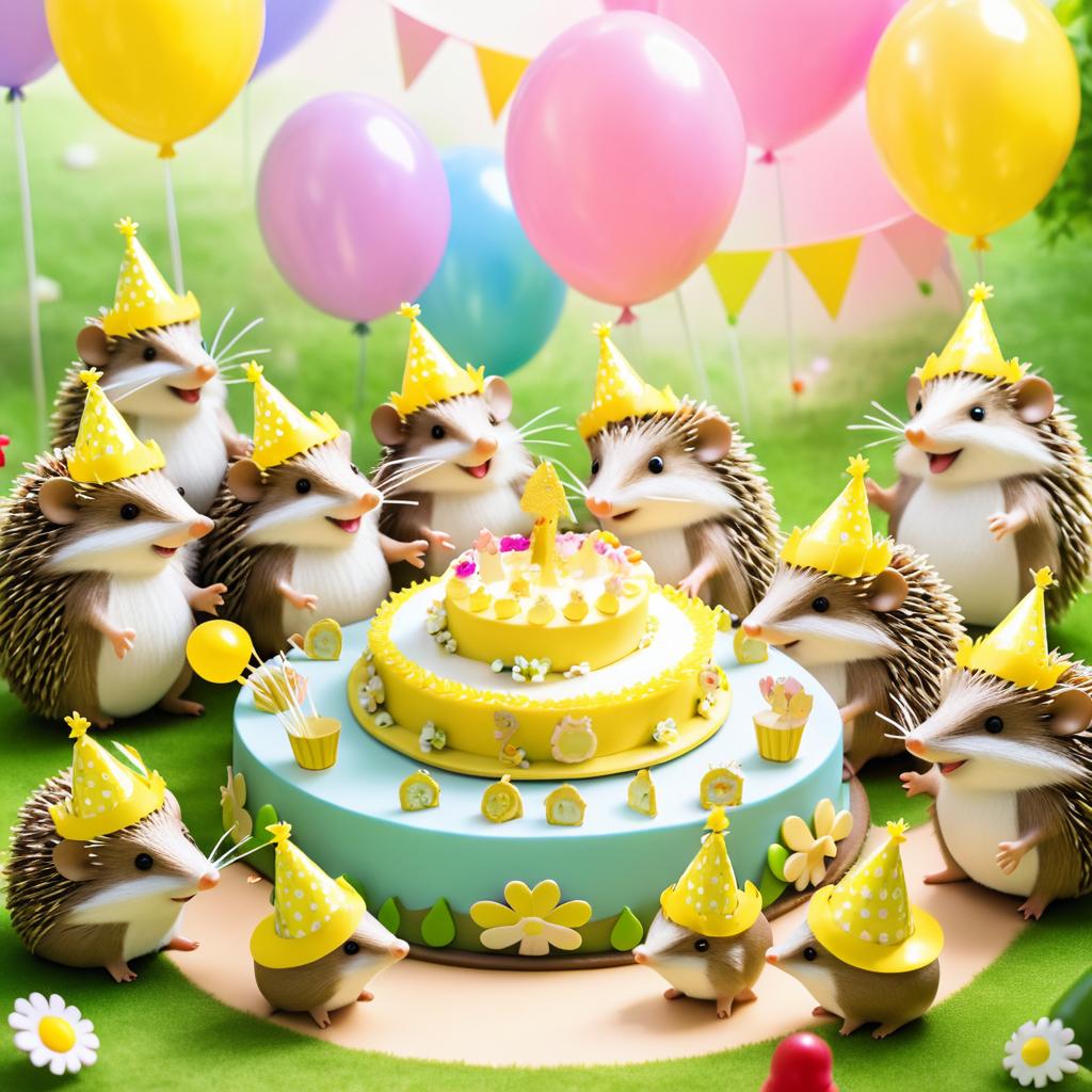 Whimsical Hedgehog Birthday Celebration