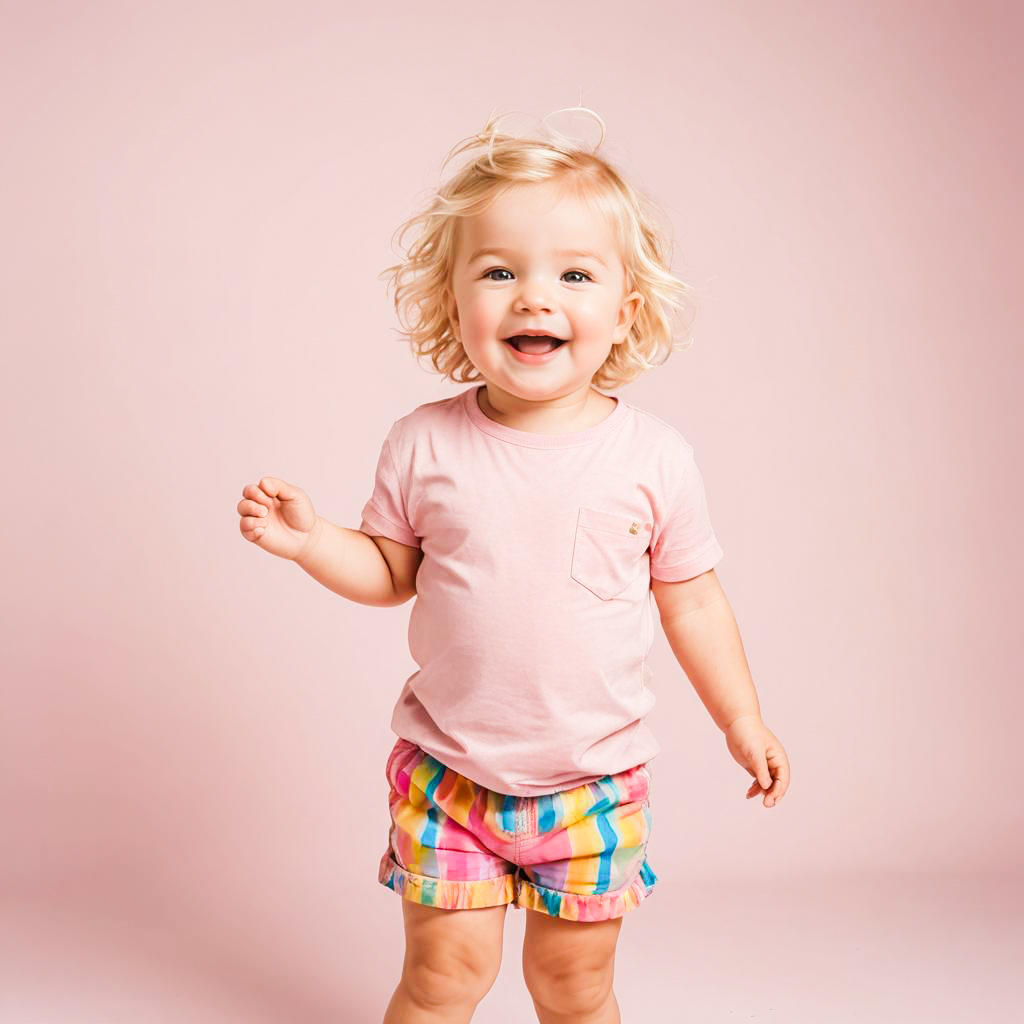 Charming Toddler Portrait in Chic Style