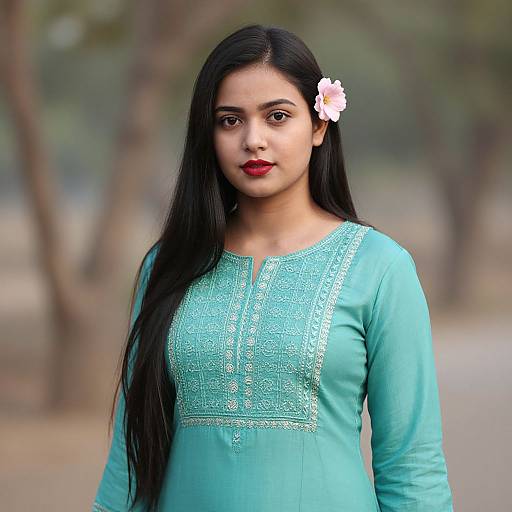 Trendy Salwar Suit Portrait Outdoors