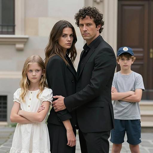 Family Portrait with Architectural Background