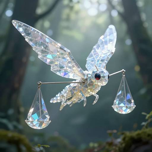 Jeweled Crystal-Winged Flying Creature