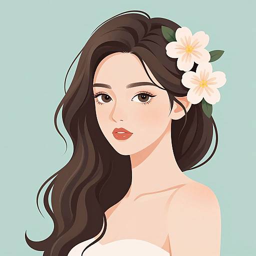 Floral Hair Fashion Portrait