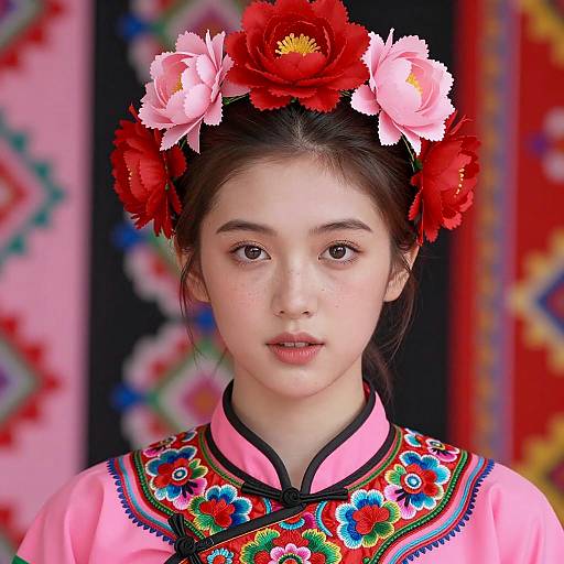 Vibrant Portrait of a Young Woman