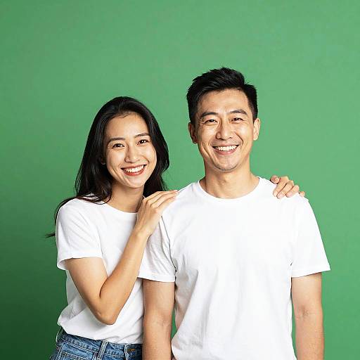 Joyful Couple Posing Together