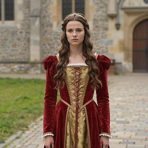 Young Woman in Medieval Renaissance Attire