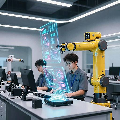 Cutting-Edge Robotics Lab Scene