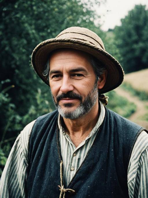 Photorealistic Outdoor Portrait of a Peasant