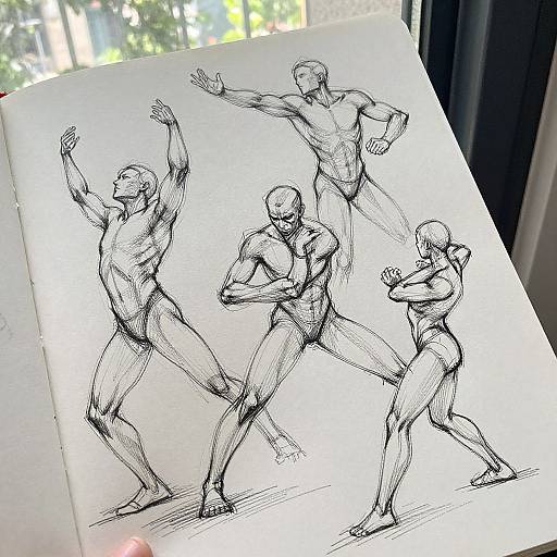 Dynamic Gesture Drawing Reference Photos
