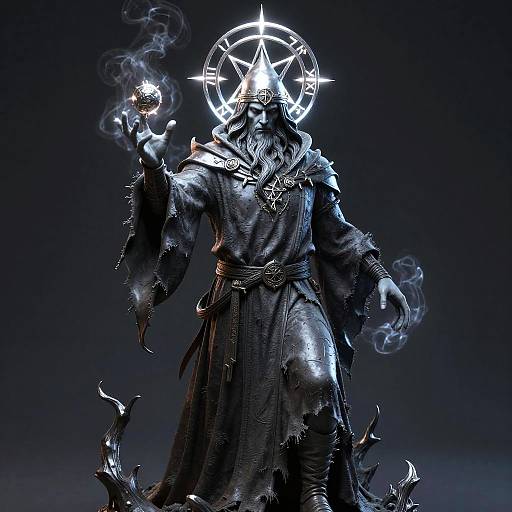 Necromancer with Celestial Necrotic Aura